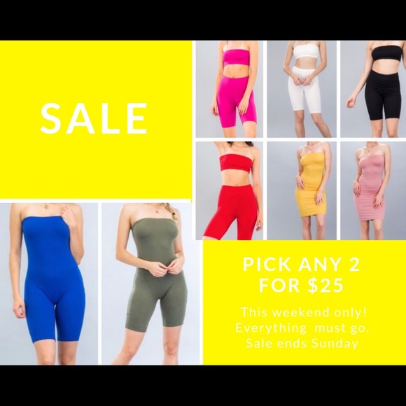 Pick any 2 for $25 (Red biker short set) - Picture 2 of 4